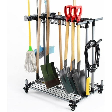 

BBNBDMZ Mobile Garden Tool Tower Garage Holder tool rack Corner workshop space organizer storing large long tools