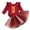 Wine Red 2pcs, variant on IBTOM CASTLE Baby Girl Halloween Cosplay Outfit Sanderson Sisters Witch Costume Long Sleeve Romper Tutu Skirt Witch Broom Set Carnival Birthday Party Fancy Dress up 6-12 Months Green 3pcs