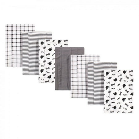 UPC: 0660168755701 | Little Treasure Baby Boy Cotton Flannel Burp Cloths 7pk  Gentleman  One Size