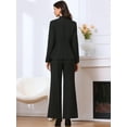 thumbnail image 3 of DARING DIVA Women's Dressy 2 Pieces Office Blazer and Pants Set XS Black, 3 of 6