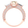 thumbnail image 4 of Three-Stone Engagement Ring for Women - 2.33ct Natural Morganite in 14K Rose Gold Promise Ring, 4 of 6