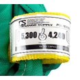 thumbnail image 3 of Eslingas verdes VR2 x 8' fabricadas en EE. UU. Longitudes de 4'-30' en el listado CUBIERTA DE DOBLE CAPA Eslingas de elevación de poliéster redondas sin fin 5 300 lbs verticales 4 240 lbs Gargantilla, 3 of 5