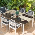 thumbnail image 2 of Texas Stars Vintage Table Cloths for 3 Foot Rectangle Tables, Bless OurHome Pots Country Wood Grain Patio Waterproof Elastic Fitted Tablecloths, Washable Rectangular Table Cover for Camping, 2 of 8