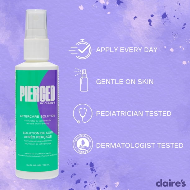 Aftercare Solution Claire's Cleaning Solution Claire's Fl Oz Standard Aftercare Ear Piercing Solution, Travel Size 
