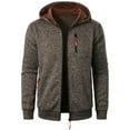 thumbnail image 2 of hoksml Men's Hooded Full Zip Track Jacket French Terry Knit Sweatshirt with Pockets Casual Athletic Coat for Fall Winter, 2 of 4