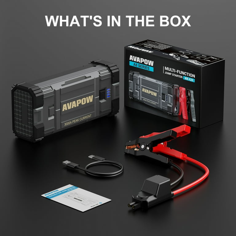 Booster Batteria 4000A Avviatore Auto Portatile YaberAuto 4000A - 12V Per Auto/Moto, Power Bank 13800mAh, Con Torcia Avviatore Emergenza - Foto 2