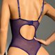 thumbnail image 2 of Gibobby Conjunto de lencería Conjunto de ropa interior de encaje para mujer, conjunto de ropa interior y ropa interior de encaje con correa(Morado, XG), 2 of 5