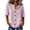 Hot Pink, variant on Women's Striped Blouse Notch Collar Button Front Casual Tops