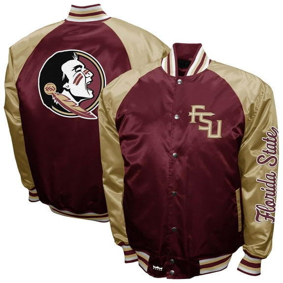 Men's Franchise Club Garnet Florida State Seminoles The Game Satin Full-Snap Jacket
