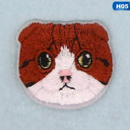 Beautiful Iron - Fancyleo Beautiful Embroidery Cat Head Patch Baby Clothing Patch Backpack Decoration Small Iron On Patch