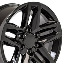 18 inch Replica Wheel CV34B Fits Chevrolet Silverado Rim 18x8.5 Black Wheel