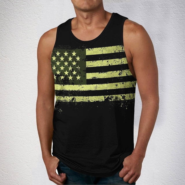 Camiseta sin mangas de cuello redondo para hombre, ropa de ocio, fitness, para el hogar, pijamas, camiseta con estampado de moda a color, blusa deportiva de poliéster para hombre