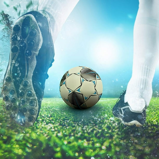 Balón de fútbol Tamaño 5 Pelota de partido Cuero de PU Patrones novedosos Balón de entrenamiento de fútbol Negro