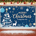 thumbnail image 3 of Decorative Design Christmas Banner Happy New Year Polyester Material Celebration Banner for Holiday Party Winter Decor Event Decoration, 3 of 8