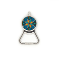 thumbnail image 1 of Azul naranja Marruecos Abstract Flower Acero inoxidable Metal cerveza tapa sacacorchos, 1 of 3