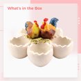 thumbnail image 5 of Maceta de gallo – Encantador diseño de gallo y cáscara de huevo de resina para decoración del hogar, macetas de Pascua, uso versátil en interiores y exteriores, elegante 6.5 x 6.5 x 4.3 pulgadas, 5 of 5