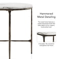 thumbnail image 5 of Aureum Modern Genuine Marble Top End Table with Metal Frame, White and Dark Bronze, 5 of 9
