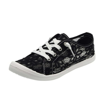 

XINSHIDE Shoes Sneakers For Women Canvas Shoes Vulcanize Soft Ladies Autumn Lace Loafers Flat Shoes Leisure Shoes