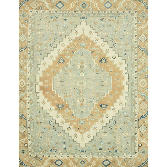 Ahgly Company Machine Washable Indoor Rectangle Abstract Khaki Gold Area Rugs, 7' x 9'