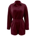 thumbnail image 5 of Traje pantalón corto de corte holgado para mujer: conjunto de poliéster para todas las estaciones, apto para complementar con sombrero, lavable a máquina., 5 of 5