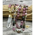 thumbnail image 6 of K-KED Natural Rough Quartz Pendant Tourmalines Chips Stone Beads Handmade Necklace-108 piece beads, 6 of 6