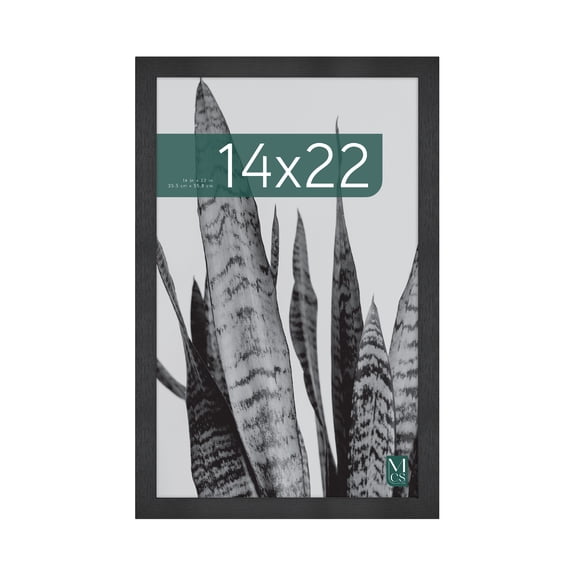 MCS 14X22 Studio Gallery Poster Frame Black Woodgrain
