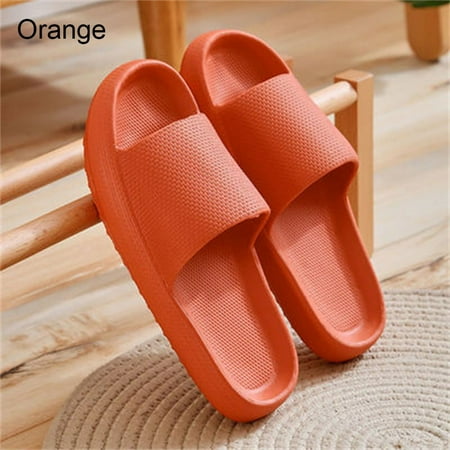 

Summer Thick Sole Slippers Bathroom Women Men Non-slip Sandals Beach Sandal Shower Slipper Slippers ORANGE CN 36-37