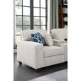 thumbnail image 6 of 8 - Piece Chenille Fabric Upholstered Sectional With Console & Ottoman-Beige, 6 of 12
