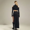 thumbnail image 3 of Miccostumes Women's 2 Piece Outfit Gothic Punk Dress Black Cocktail Y2K Dress, S, 3 of 8