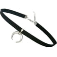 thumbnail image 3 of Miangastore Colliers pour Femmes Collier Ras du Cou Lune Délicat Noir 1ensemble 7.9x0.8In, 3 of 9