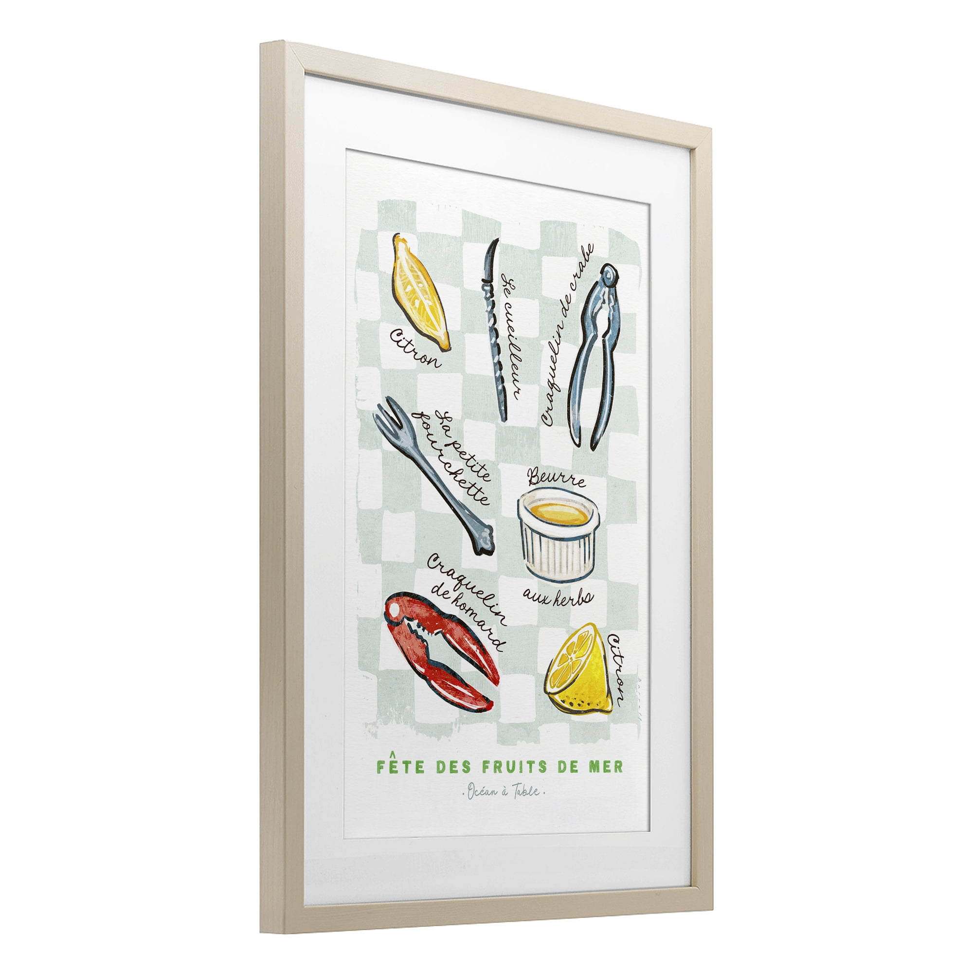 Stupell Industries Modern French Bistro Birch Framed Print Under Glass, design by Chad Barrett