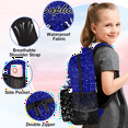 thumbnail image 4 of Jiaoprinted Personalized Cheer Backpack Custom Cheerleading Bags for Cheerleaders Customized Casual Shoulder Daypack for Cheer Team Blue Glitter, 4 of 7