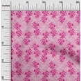 thumbnail image 1 of oneOone Georgette Viscose Fabric Leaves & Floral Block Printed Craft Fabric BTY 42 Inch Wide, 1 of 4