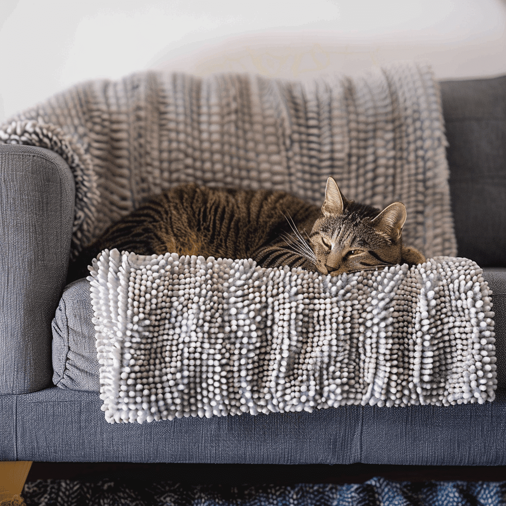 Muddy MatÂ® Dog Blanket - Chenille Water Absorption Blanket for Bed & Couch Cover for Dogs Washable, Anti-Slip Soft and Durable Furniture Protector for Dogs - Grey 52"x72"