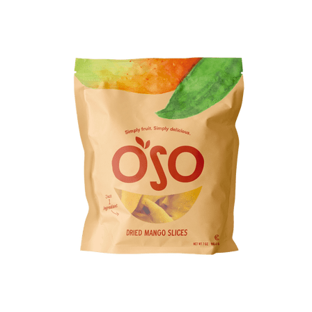 Oso Snacks Dried Mango. Large slices - 7 oz Bag