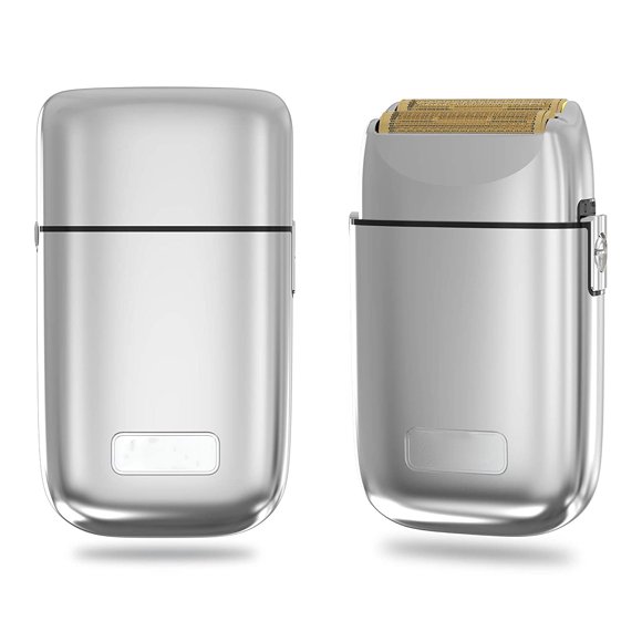 Bald Head Shaver Foil Shaver Barber Clipper 0Mm Cordless Electric Razor Electric Shaver Rechargeable (Silver)