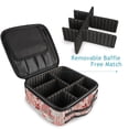 thumbnail image 4 of FORMRS Travel Makeup Bag Large Capacity Train Case Cosmetic Organizer with Adjustable Dividers, Light Pink Gingerbread Houses, 4 of 8