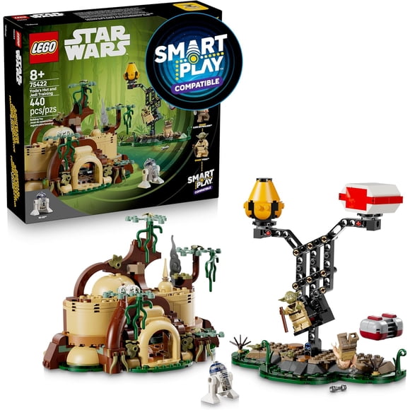 LEGO Star Wars SMART Play: Yoda’s Hut and Jedi Training - Building Toy for Role Play - Compatible Set with 2 SMART Tags and 2 Minifigures - Gift for Boys, Girls and Kids Ages 8+ - 75422