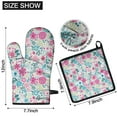 thumbnail image 6 of Pioneer Flower Kitchen Oven Mitt and Pot Holder Sets 2 Pcs for Baking, Cooking and Grilling, Heat Resistant Up To 392 °F, 6 of 7