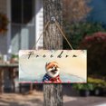 thumbnail image 3 of Freedom Pomeranian on Independence Day 4th of July Landscape Wood Sign Pom Dog Lover Gifts Hanging Wall Home Decor - 01005, 3 of 5