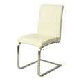 thumbnail image 2 of Impacterra 36.75 x 17.75 x 24 in. Monaco Side Chair in Stainless Steel, PU Ivory, 2 of 2
