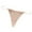 Beige, variant on Cotton Thongs for Women Non Back Sexy Buckle Low Rise Seamless Panties Solid Color Comfortable Underwear