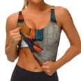 thumbnail image 3 of Daiia Abstract Colorful Duality Printed Women's Sports Bra, Breathable Activewear Bra with U-Back Design and Removable Pads, Comfortable and Supportive for Yoga, Workout-Medium, 3 of 8