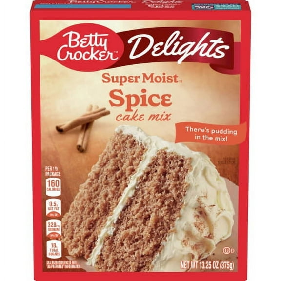 Betty Crocker Delights Super Moist Spice Cake Mix 13.25 oz - Pack of 2