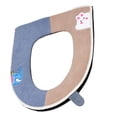 thumbnail image 1 of Cubierta de asiento de inodoro, estera suave del retrete del paño de la cremallera de la felpa del diseño del cohete espacial, 1 of 5