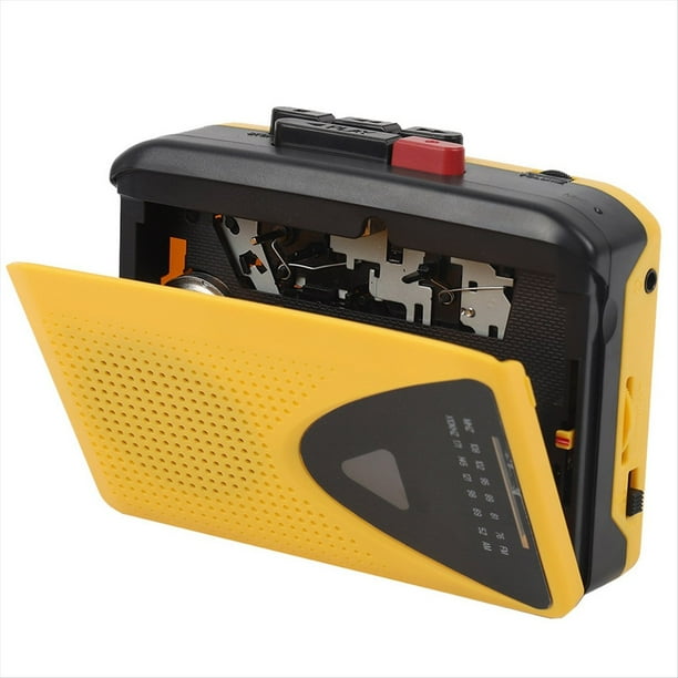 Radio Portátil AM/FM con Casete y Grabadora de Música con Altavoz y Compatible con Auriculares de 3,5 mm.