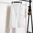 thumbnail image 6 of Only Moment Athletic Shorts for Women cool silk cotton High Waisted Elastic Running Shorts with Pockets for Gym Casual White,S, 6 of 9