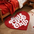 thumbnail image 4 of Cute Hot Small Area Rugs for Bedroom Bathroom Living Room College Dorm Heart Shaped Modern Preppy Rug Funky Bath Mat Soft Shaggy Bathroom Rugs Non Washable, 4 of 4