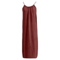 thumbnail image 6 of Hiiko Women's Backless Spaghetti Strap Maxi Dress Casual Solid Color Loose Cami Dresses, 6 of 6