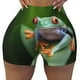 thumbnail image 2 of Balery Red-Eyed Tree Frog Pantalones cortos de entrenamiento estampados para mujer, sin costuras, ajustados, para gimnasio, yoga, correr, deportes, ejercicio activo, fitness.-Large, 2 of 8